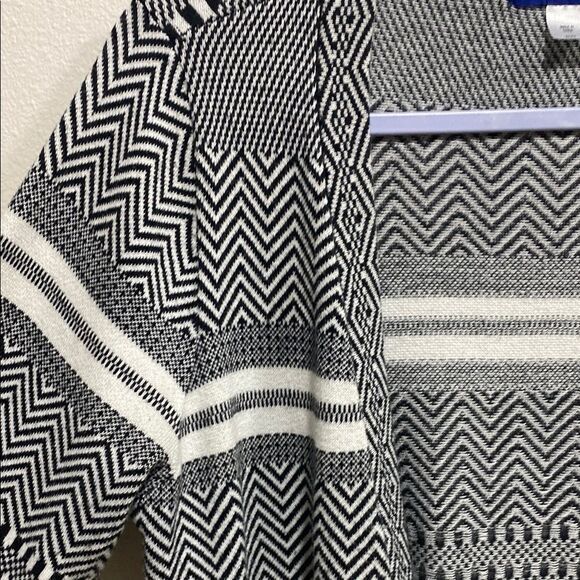 Simply Styled by Sears Black & White Geometric Open Cardigan Sweater M - Picture 6 of 14